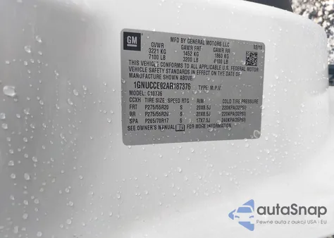 2010 Chevrolet Tahoe Ltz from USA, damaged, VIN 1GNUCCE02AR187376